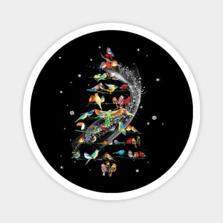 Lovely Parrot Christmas Tree Costume Gift Magnet